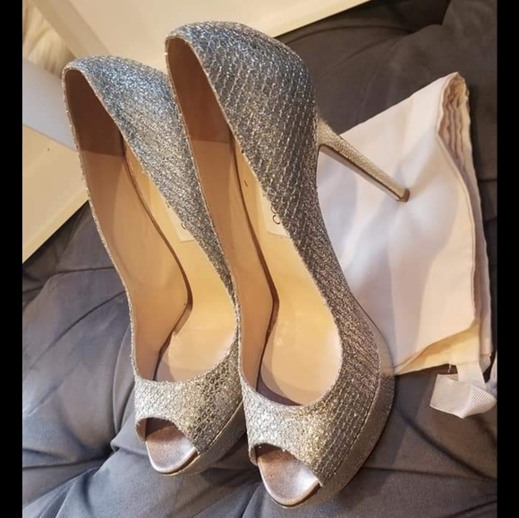 Jimmy Choo Glitter Fabric Size 39 - Picture 2 of 3